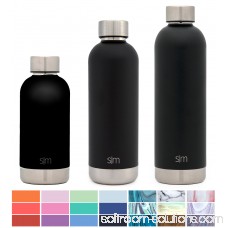 Simple Modern 25oz Bolt Water Bottle - Stainless Steel Hydro Swell Flask - Double Wall Vacuum Insulated Reusable Grey Small Kids Coffee Tumbler Leakproof Thermos - Graphite 569664297